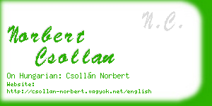 norbert csollan business card